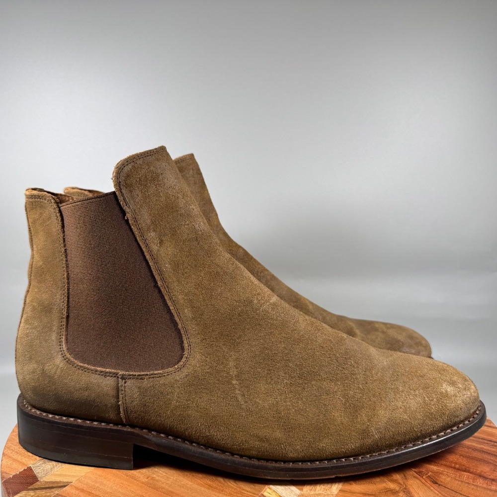 Thursday Boot Co The Cavalier Chelsea Boots Mens 11.5 Dark Amber Suede Leather